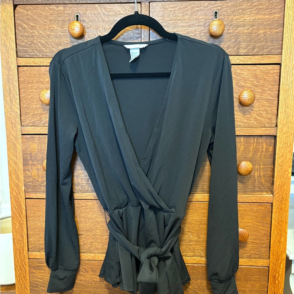 Black Wrap Top